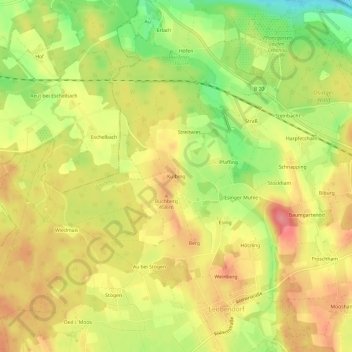 Carte topographique Kulbing, altitude, relief