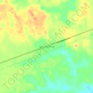 Carte topographique Carlos Fitzcarrald, altitude, relief