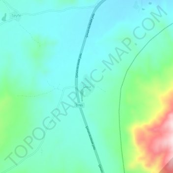 Carte topographique Sapa, altitude, relief