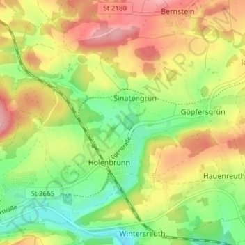Carte topographique Bremer Mühle, altitude, relief