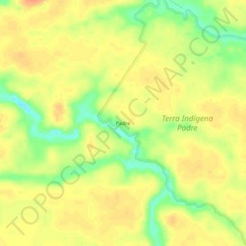 Carte topographique Padre, altitude, relief
