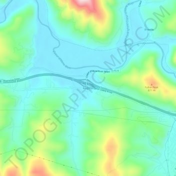 Carte topographique Kingston, altitude, relief