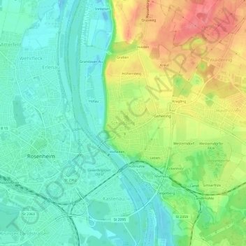 Carte topographique Schloßberg, altitude, relief