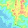Carte topographique Elevation 105 meters, altitude, relief