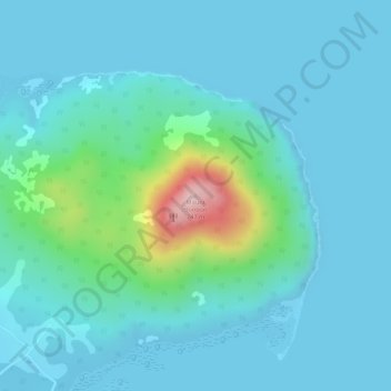 Carte topographique Mount Bonbon, altitude, relief