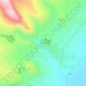 Carte topographique Barla, altitude, relief