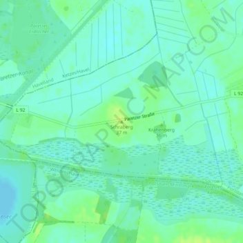 Carte topographique Schraberg, altitude, relief