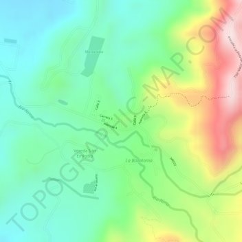 Carte topographique Potrerillo, altitude, relief