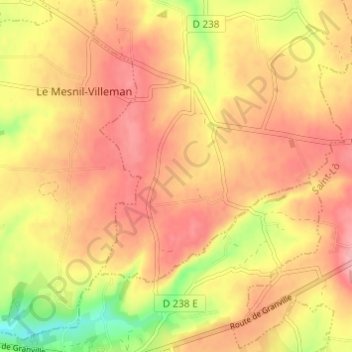 Carte topographique Le Petit Ronceur, altitude, relief