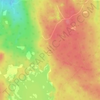 Carte topographique Bobby Hill, altitude, relief