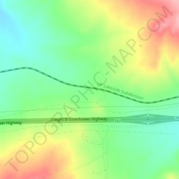 Carte topographique Moor, altitude, relief