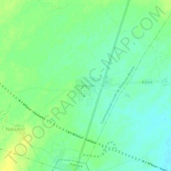 Carte topographique Khélkom, altitude, relief