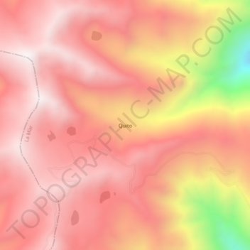 Carte topographique Quito, altitude, relief