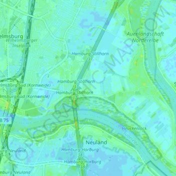 Carte topographique Stillhorn, altitude, relief