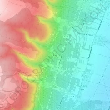 Carte topographique Fixey, altitude, relief