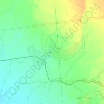 Carte topographique Buhumba, altitude, relief