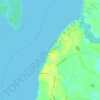 Carte topographique Arrowhead Beach, altitude, relief