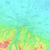 Carte topographique Bologne, altitude, relief