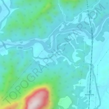 Carte topographique Nounsavath, altitude, relief