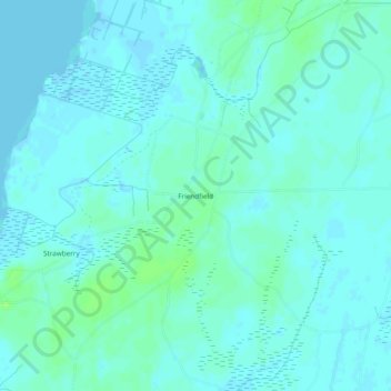 Carte topographique Friendfield, altitude, relief