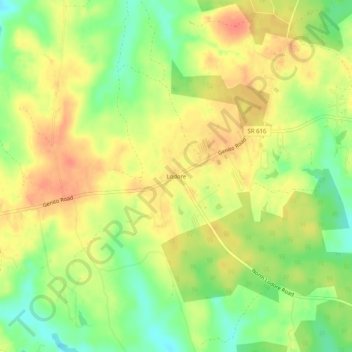 Carte topographique Lodore, altitude, relief