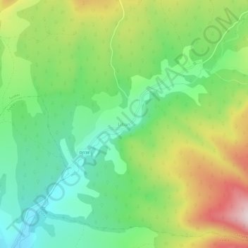 Carte topographique Liban, altitude, relief