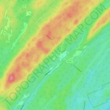Carte topographique Kaladar, altitude, relief