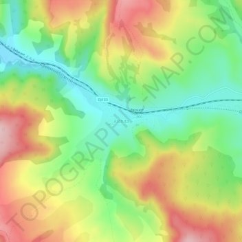 Carte topographique Archita, altitude, relief