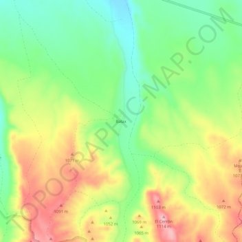 Carte topographique Balax, altitude, relief