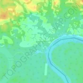 Carte topographique Soplin Vargas, altitude, relief