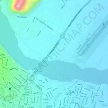 Carte topographique El Cairo, altitude, relief