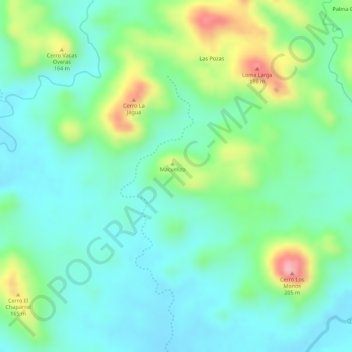 Carte topographique Macuelizo, altitude, relief