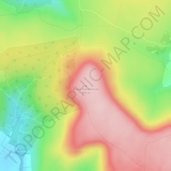 Carte topographique Black Hambleton, altitude, relief