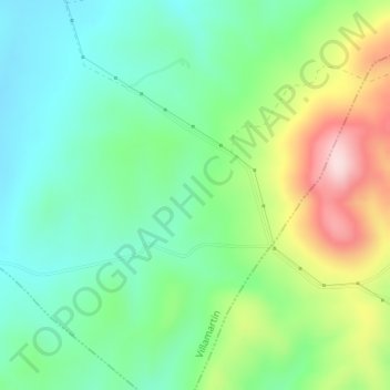 Carte topographique Fuencubierta, altitude, relief