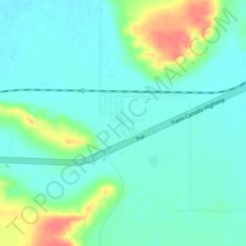 Carte topographique Walsh, altitude, relief