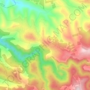 Carte topographique عنبه, altitude, relief