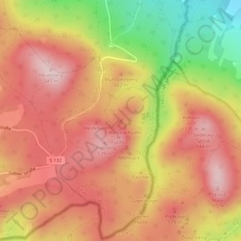 Carte topographique Southern Eagle Owl, altitude, relief