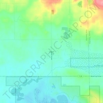 Carte topographique Lupton, altitude, relief