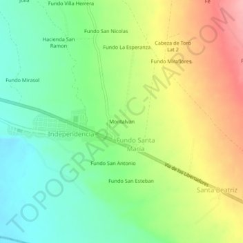 Carte topographique Montalvan, altitude, relief