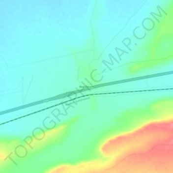 Carte topographique Red Desert, altitude, relief