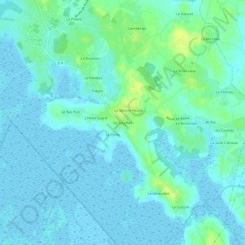 Carte topographique Le Souchet, altitude, relief