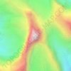 Carte topographique Mount Cline, altitude, relief