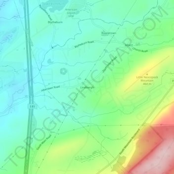 Carte topographique Lindbergh, altitude, relief