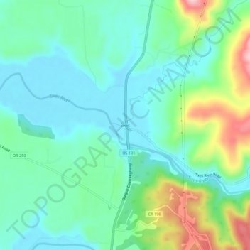 Carte topographique Sixes, altitude, relief