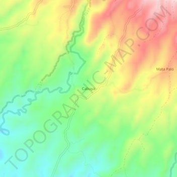 Carte topographique Cabuya, altitude, relief