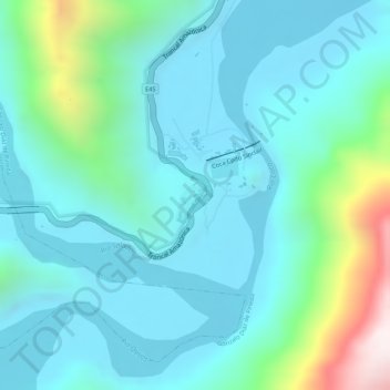 Carte topographique El Salado, altitude, relief