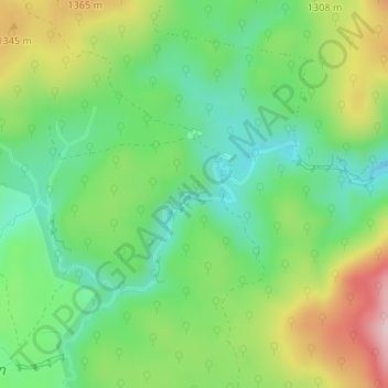 Carte topographique Nichols Gorge, altitude, relief