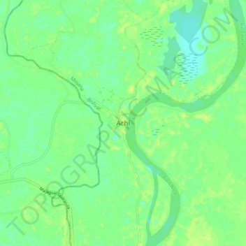 Carte topographique Achí, altitude, relief