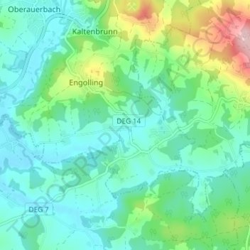 Carte topographique Schweinbach, altitude, relief