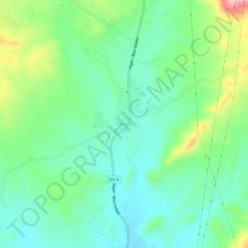 Carte topographique Dirah, altitude, relief